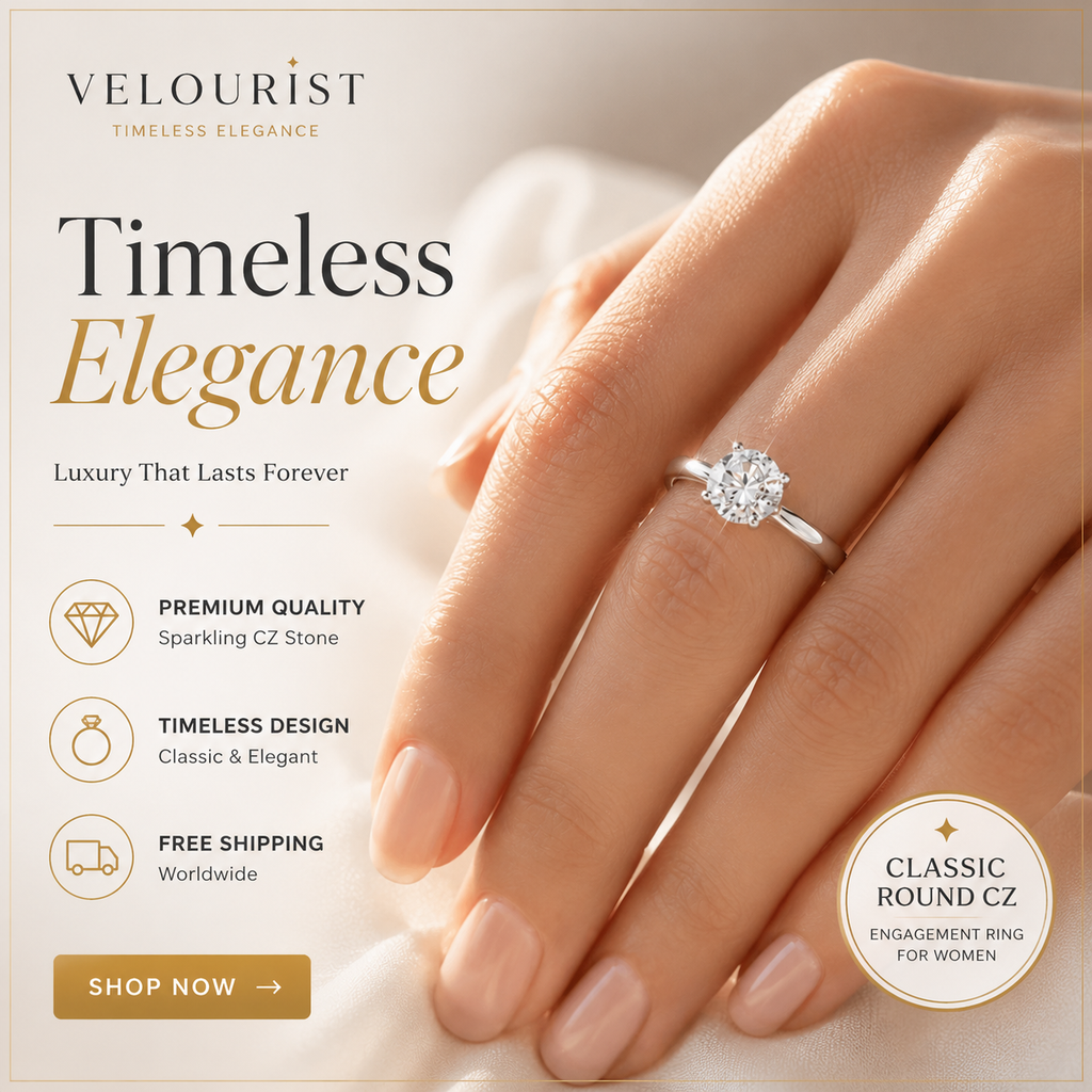 Classic CZ Engagement Ring ✨