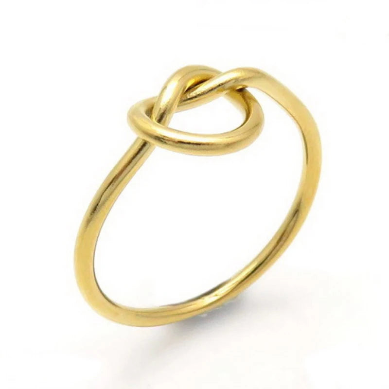 925 Sterling Silver Knot Ring – Elegant Minimalist Ring for Women