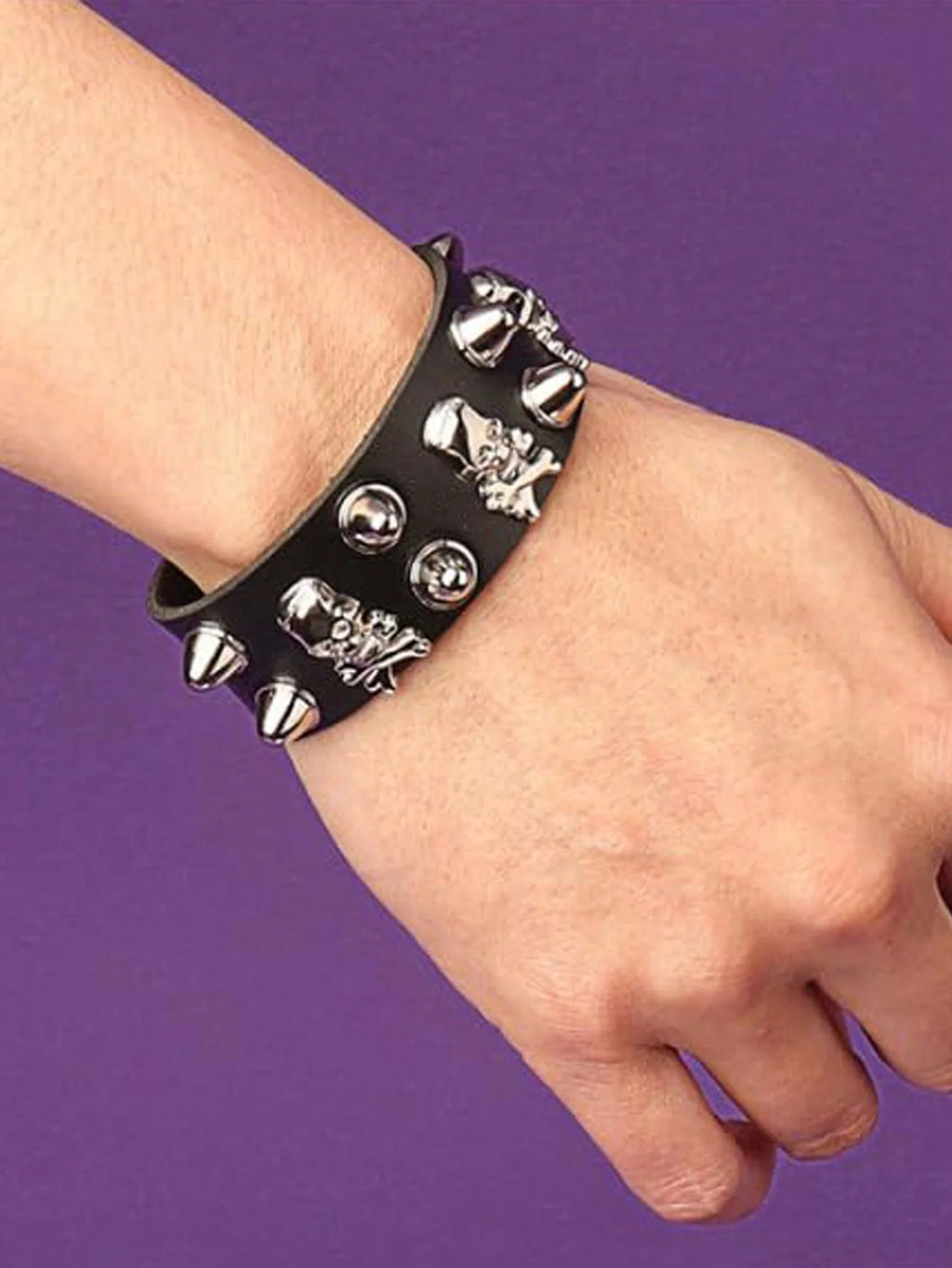 Classic Studded Leather Bracelet Set