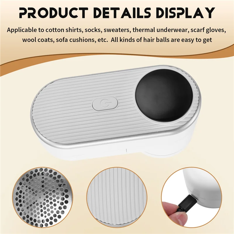Rechargeable Fabric Shaver & Lint Remover — Clothes, Sweaters & More