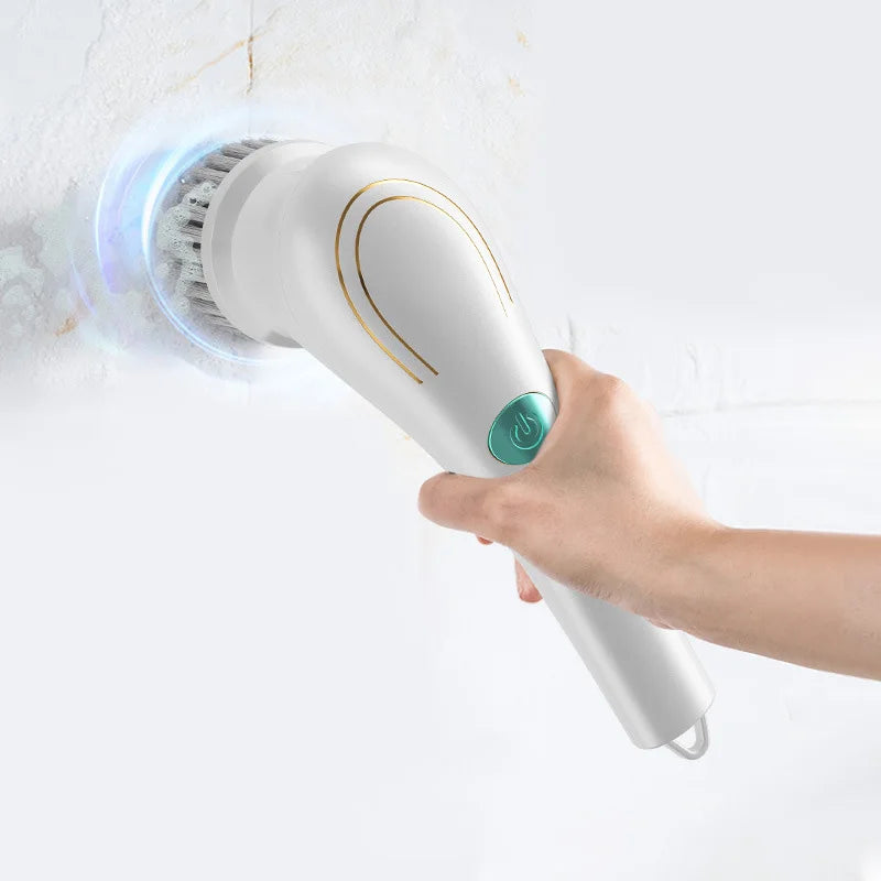 Electric Spin Scrubber – 5-in-1 Interchangeable Brush Heads, Powerful Motor, Ergonomic Handle