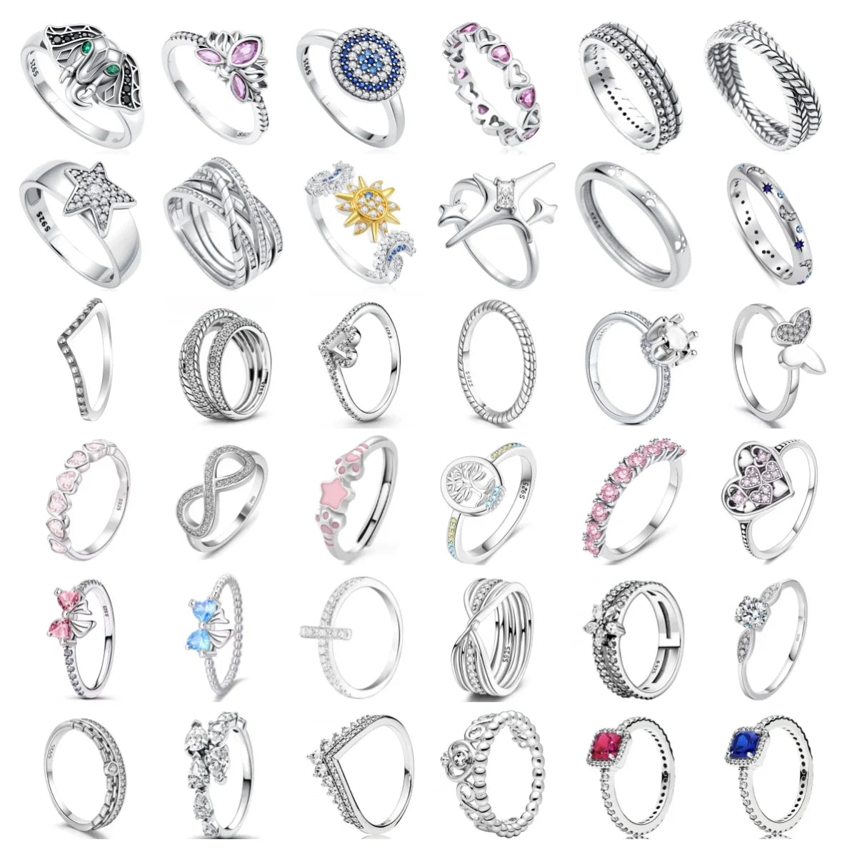 Moon & Star Sterling Silver Paw Ring – 925 Silver | VELOURIST