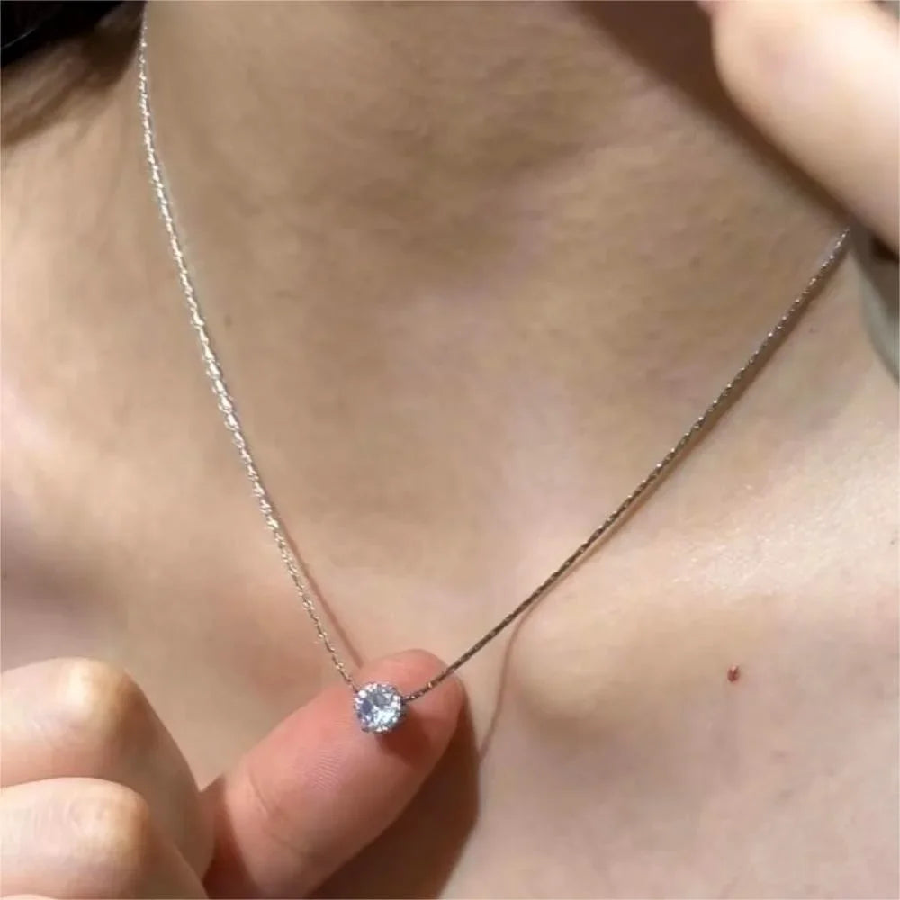 Minimalist Gold Zircon Necklace – 18K PVD Gold Plated 316L Stainless Steel | Waterproof | Anti Tarnish | Everyday Luxury