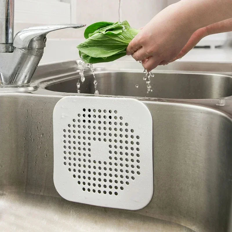 4-Pack Silicone Hair Catcher & Drain Protector – Shower & Sink