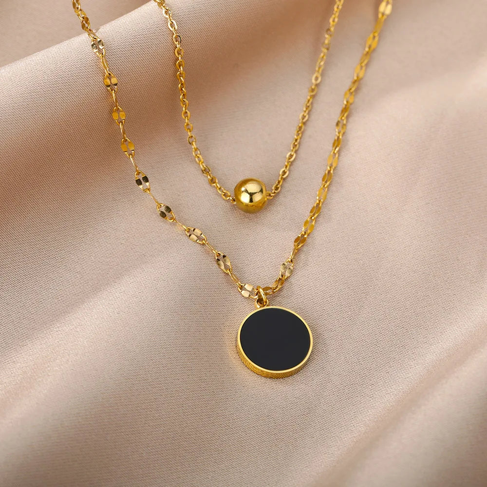 Luxury Gold Rose Flower Necklace for Women | Stainless Steel Floral Pendant | Elegant Birthday Gift for Her