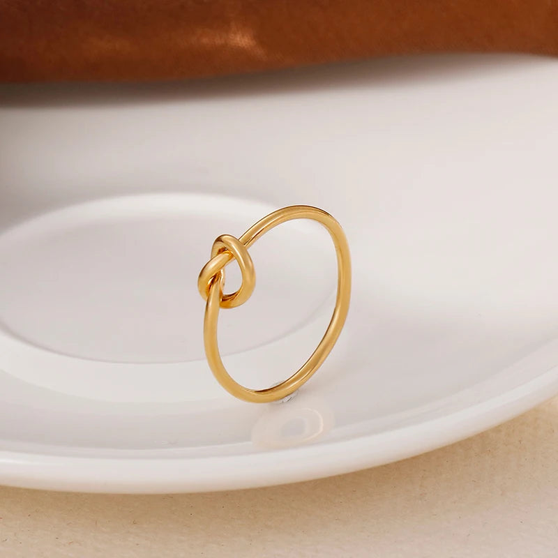 925 Sterling Silver Knot Ring – Elegant Minimalist Ring for Women