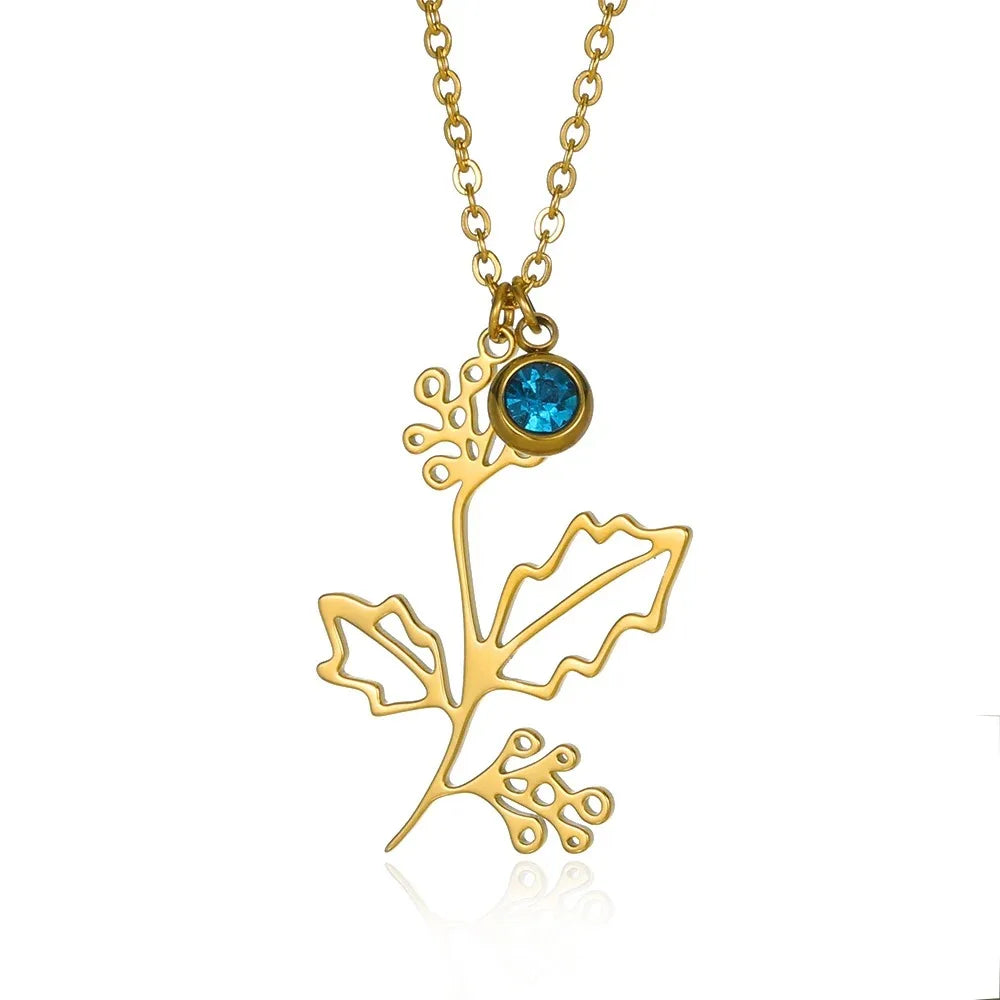 Luxury Gold Rose Flower Necklace for Women | Stainless Steel Floral Pendant | Elegant Birthday Gift for Her