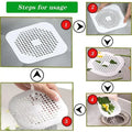 4-Pack Silicone Hair Catcher & Drain Protector – Shower & Sink