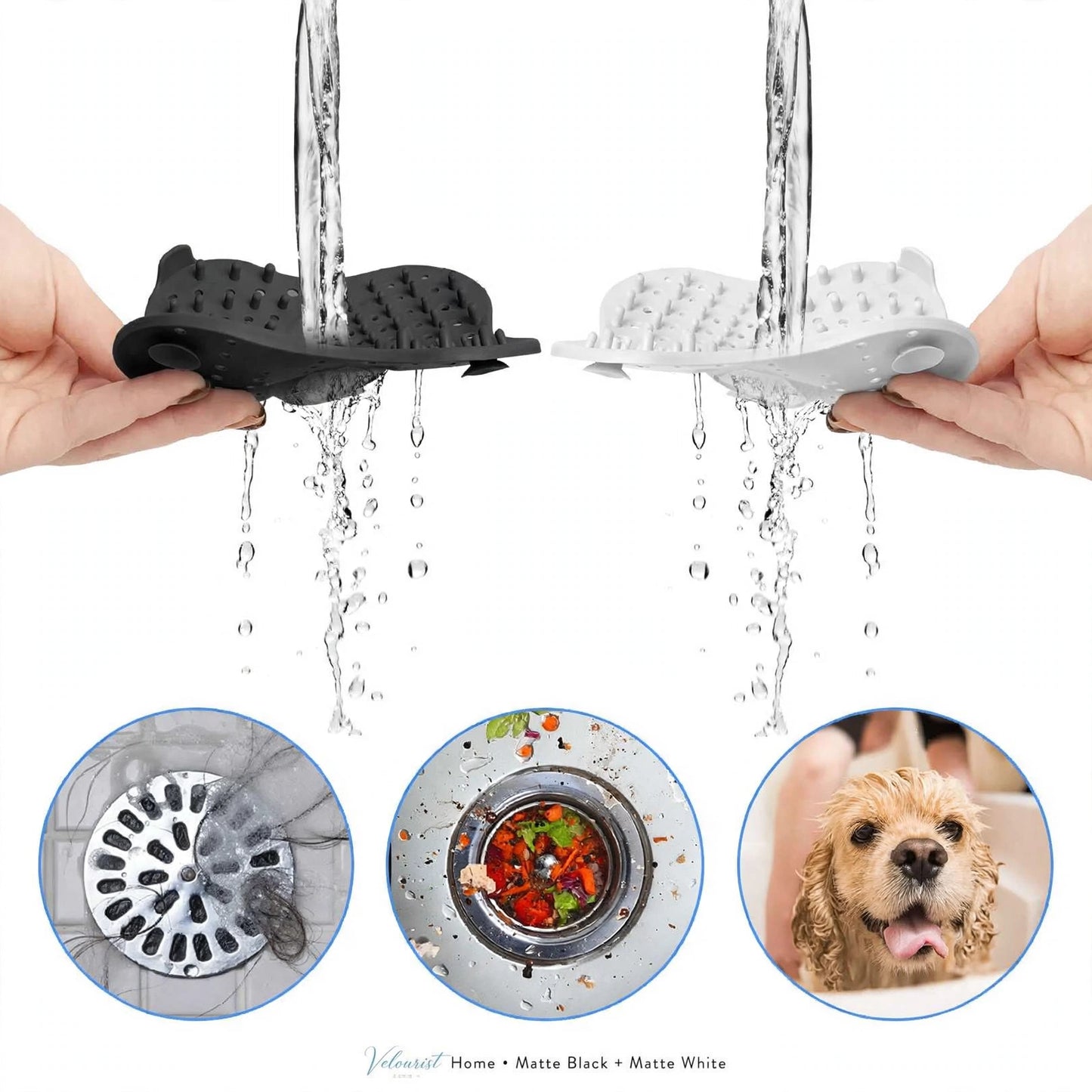 Anti-Clog Hair Catcher – Reusable Drain Strainer for Shower & Sink