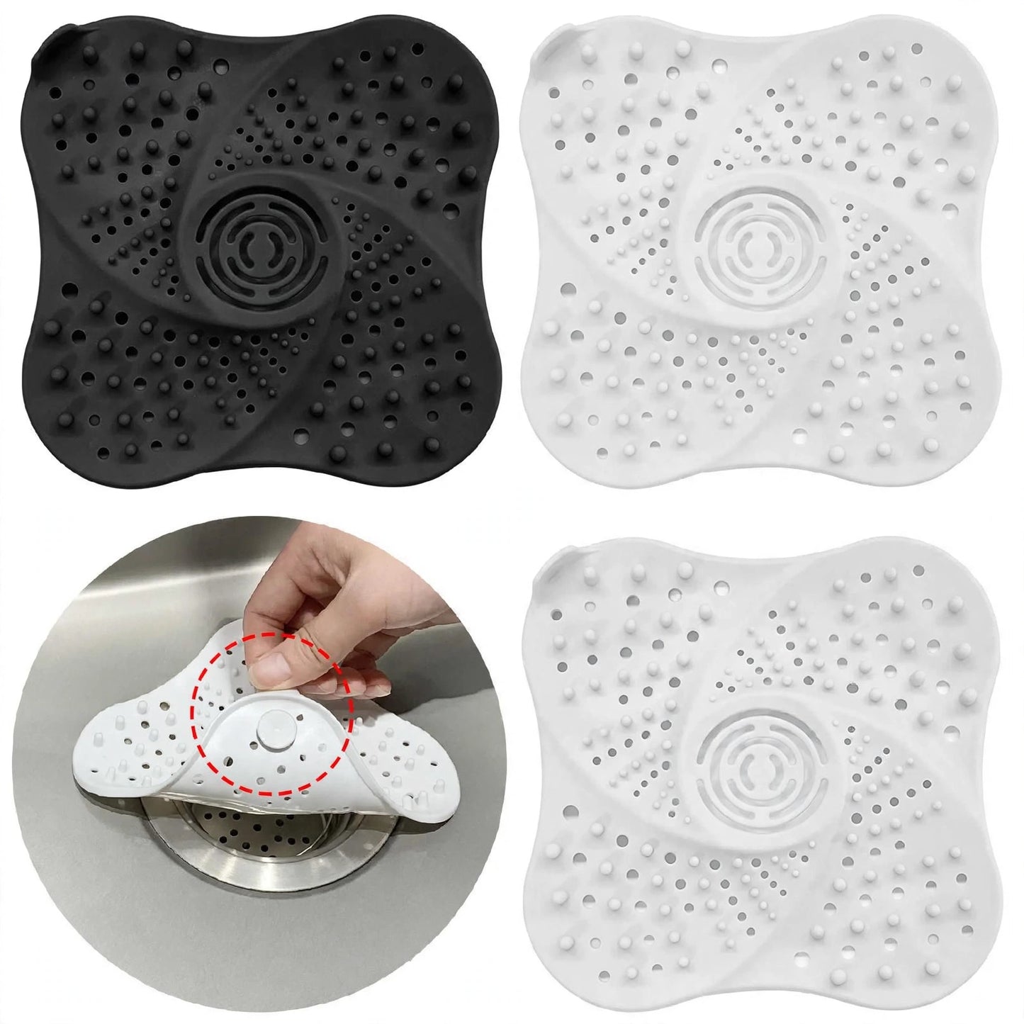 Anti-Clog Hair Catcher – Reusable Drain Strainer for Shower & Sink